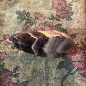 Chevron Amethyst pendulum without link